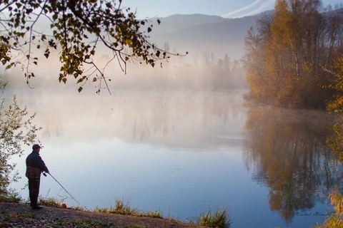 pecheur au lac michel mirabail