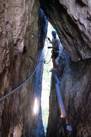 passage étroit via ferrata