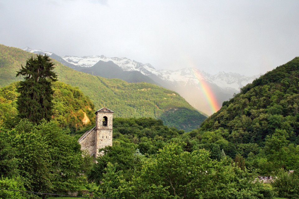 aiguebelle sous arc en ciel